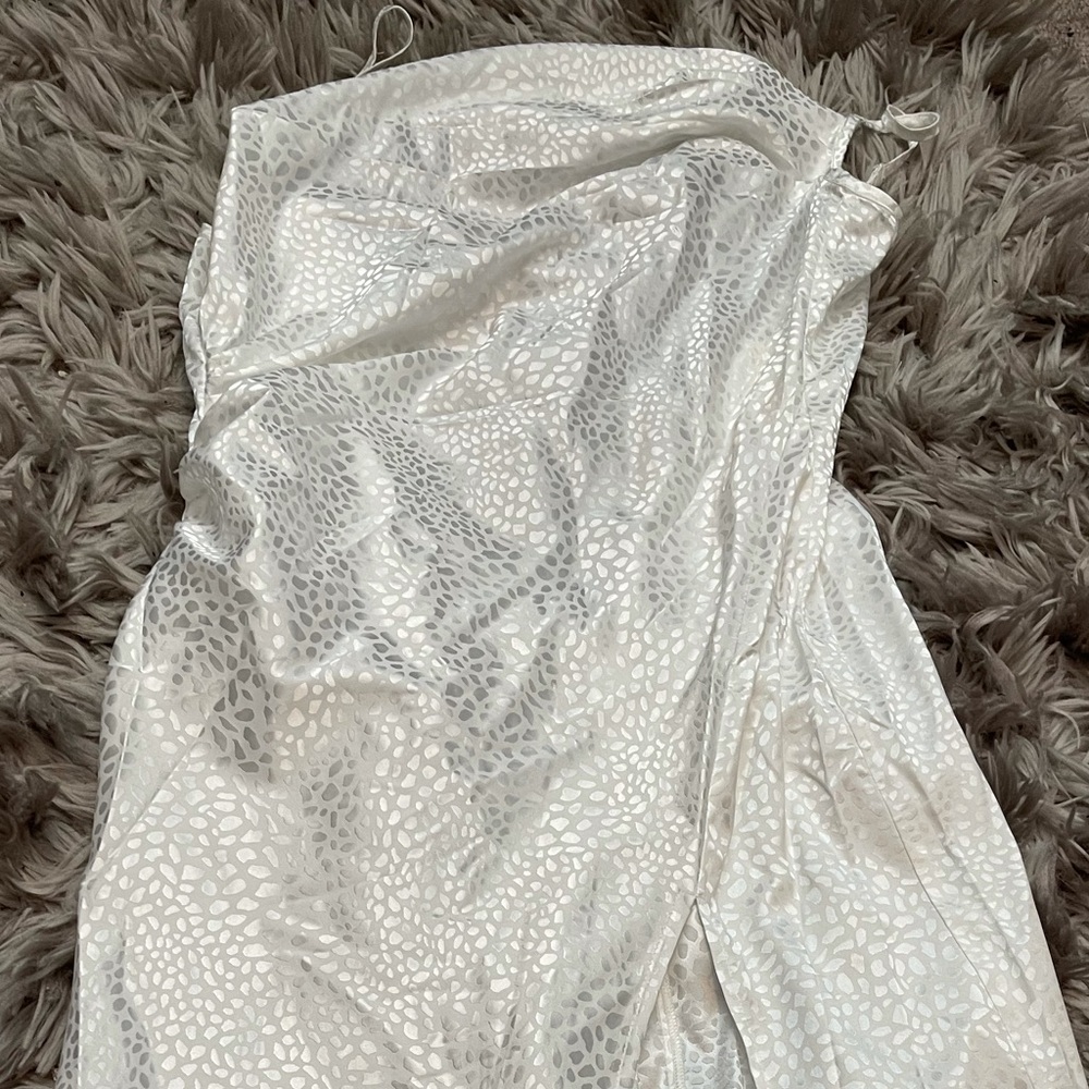 White Cheetah Print Dress